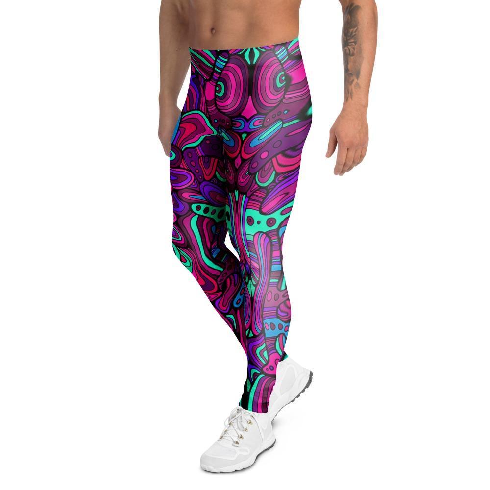 Psychedelic Trippy Doodle Men's Leggings-grizzshop