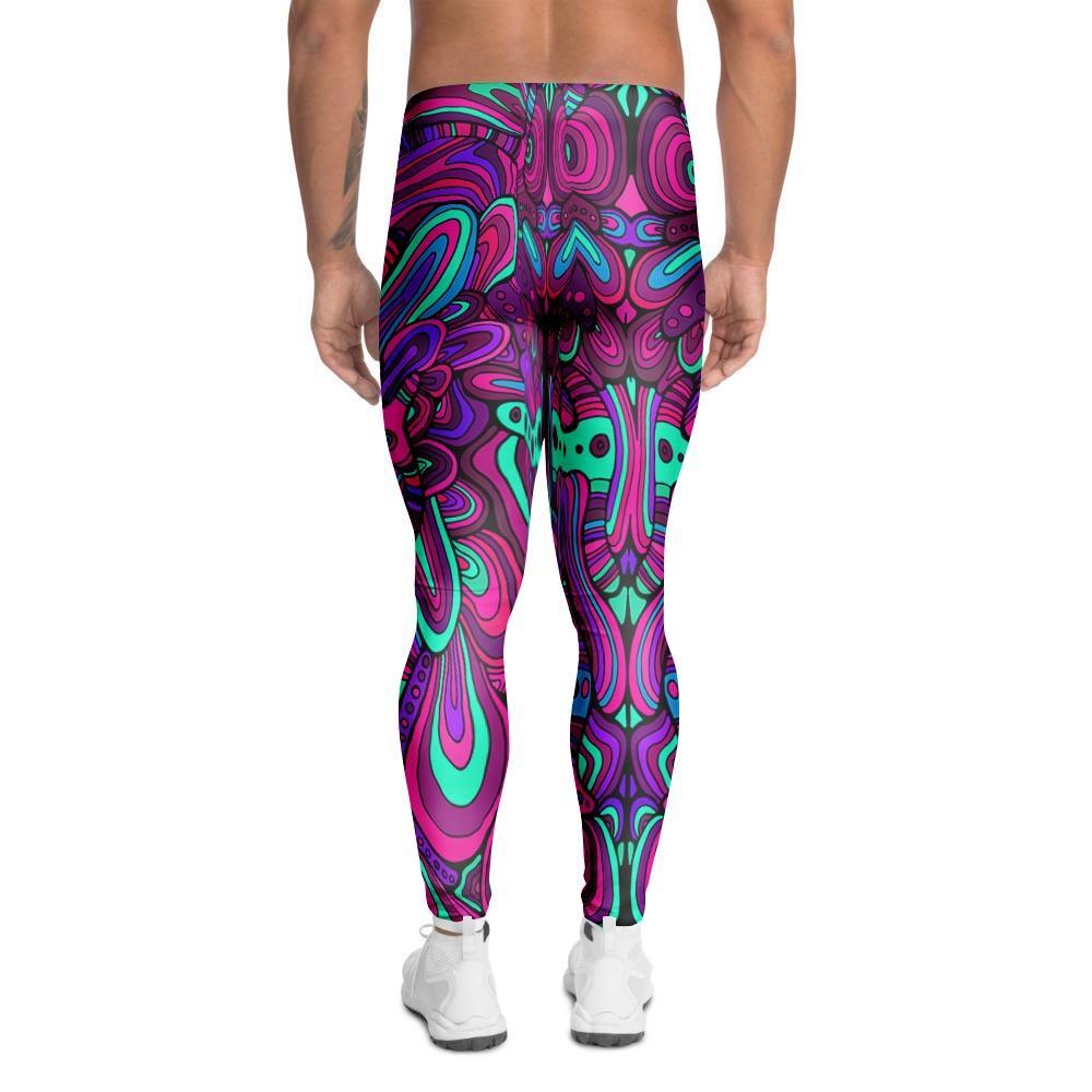 Psychedelic Trippy Doodle Men's Leggings-grizzshop