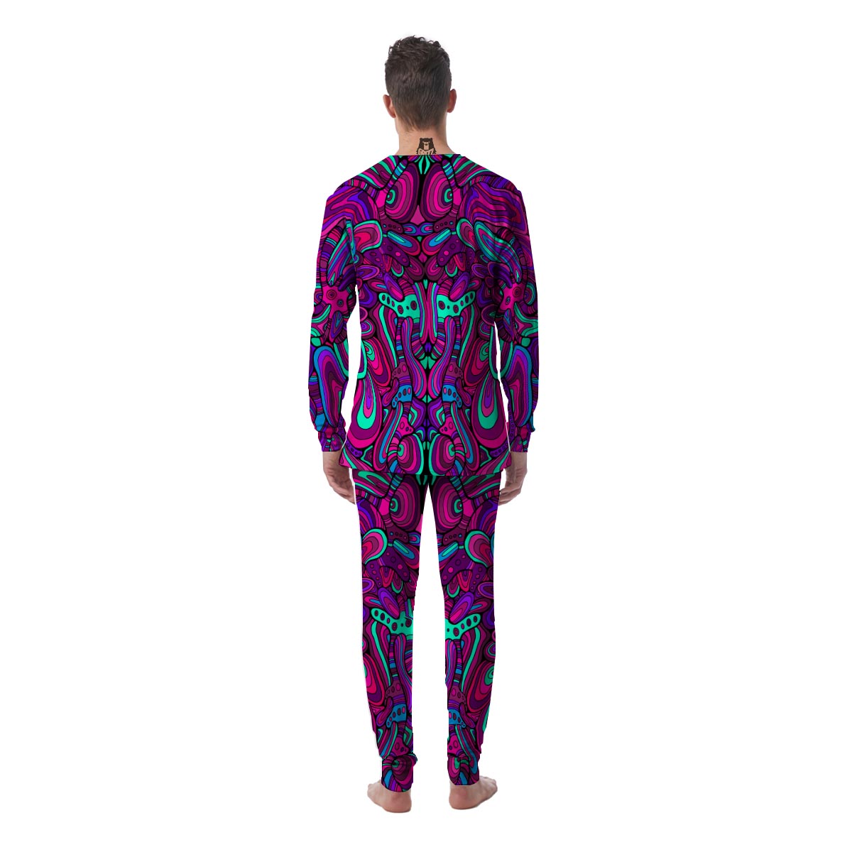 Psychedelic Trippy Doodle Men's Pajamas-grizzshop