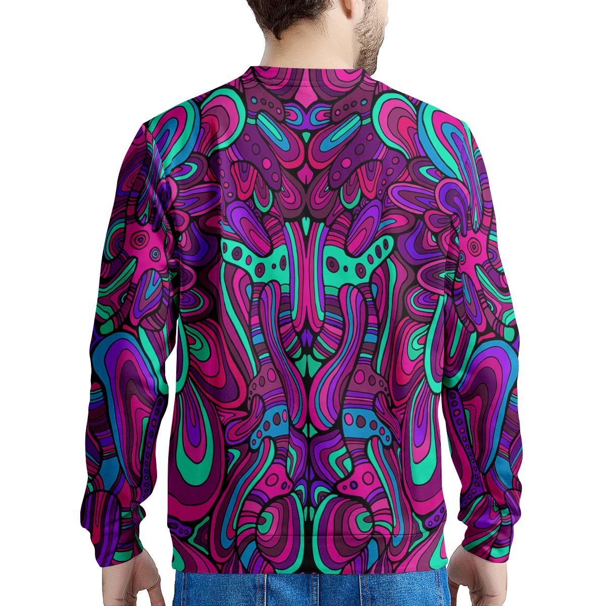 Psychedelic Trippy Doodle Men's Sweatshirt-grizzshop