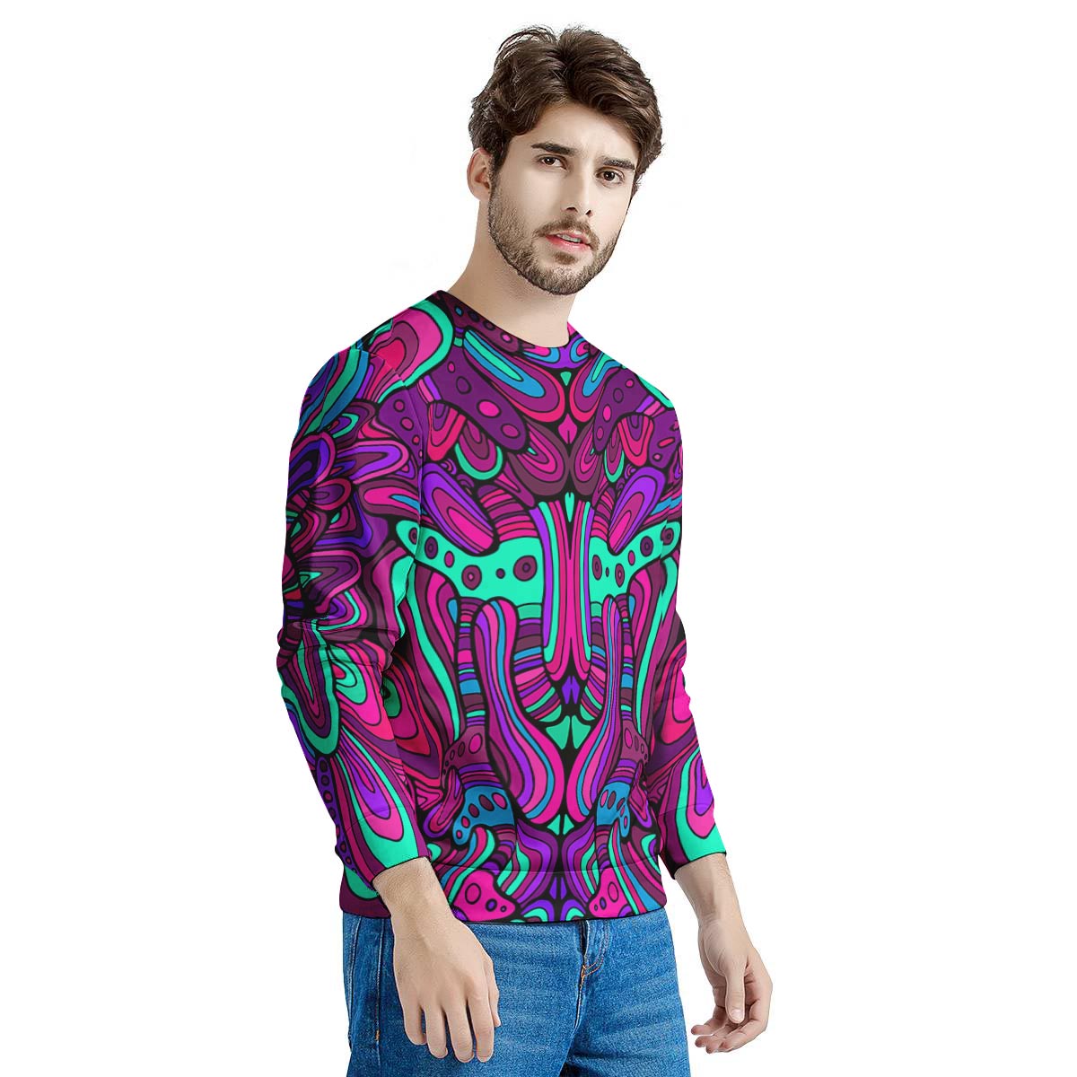 Psychedelic Trippy Doodle Men's Sweatshirt-grizzshop