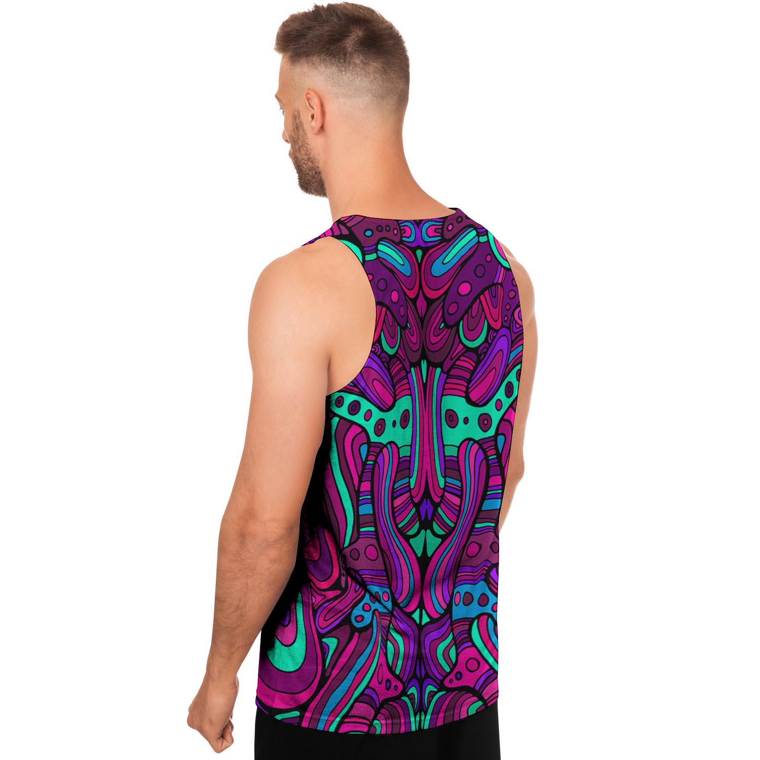 Psychedelic Trippy Doodle Men's Tank Tops-grizzshop