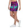 Psychedelic Trippy Doodle Mini Skirt-grizzshop