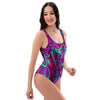 Psychedelic Trippy Doodle One Piece Swimsuite-grizzshop