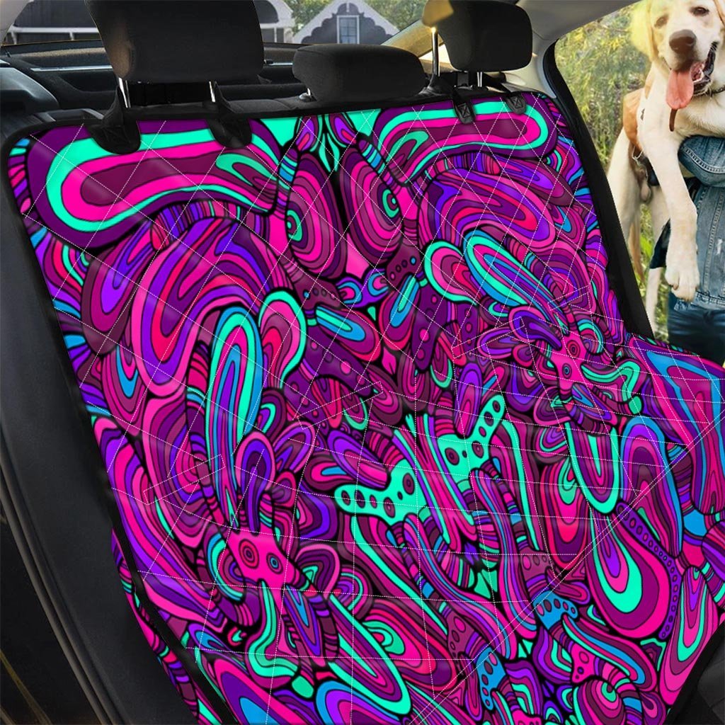 Psychedelic Trippy Doodle Pet Car Seat Cover-grizzshop