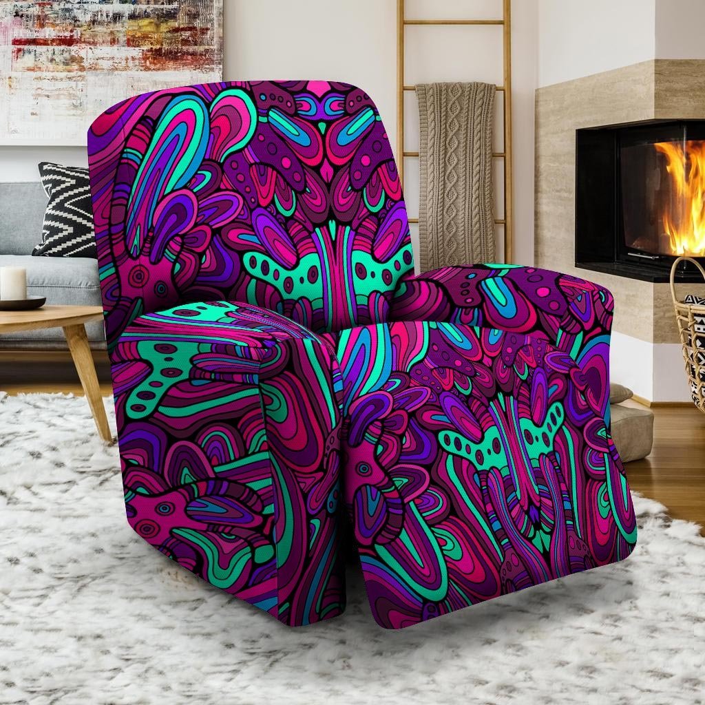 Psychedelic Trippy Doodle Recliner Cover-grizzshop