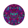 Psychedelic Trippy Doodle Round Rug-grizzshop