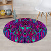 Psychedelic Trippy Doodle Round Rug-grizzshop