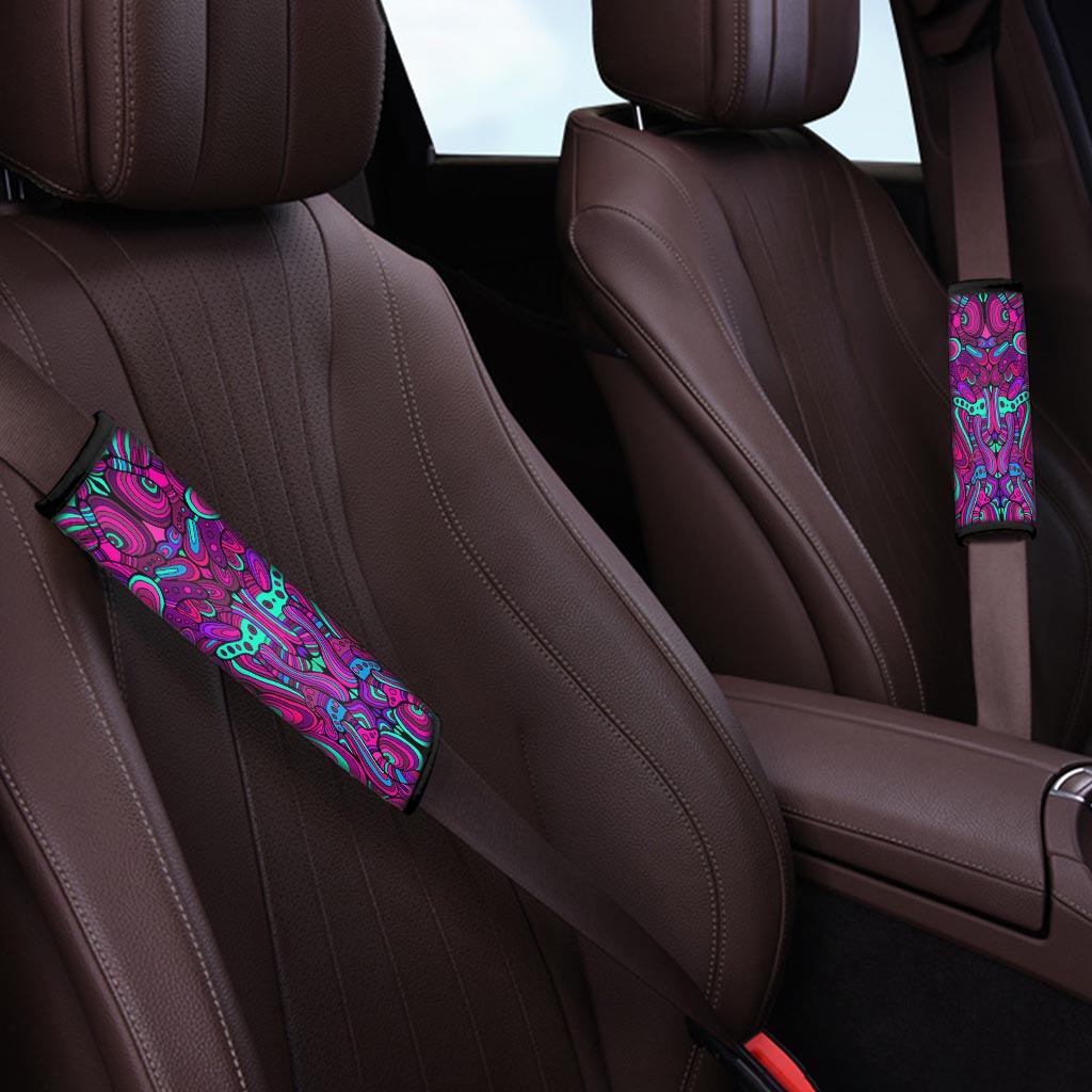 Psychedelic Trippy Doodle Seat Belt Cover-grizzshop