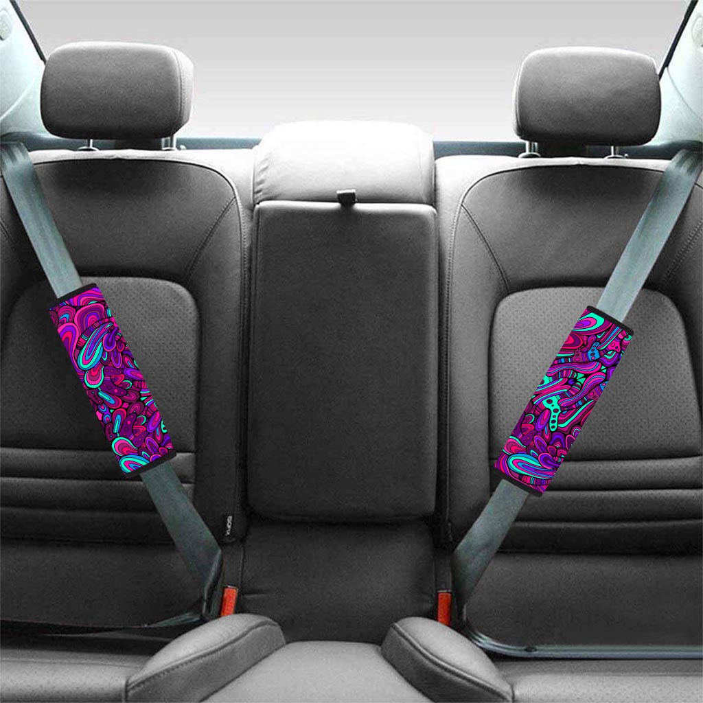 Psychedelic Trippy Doodle Seat Belt Cover-grizzshop