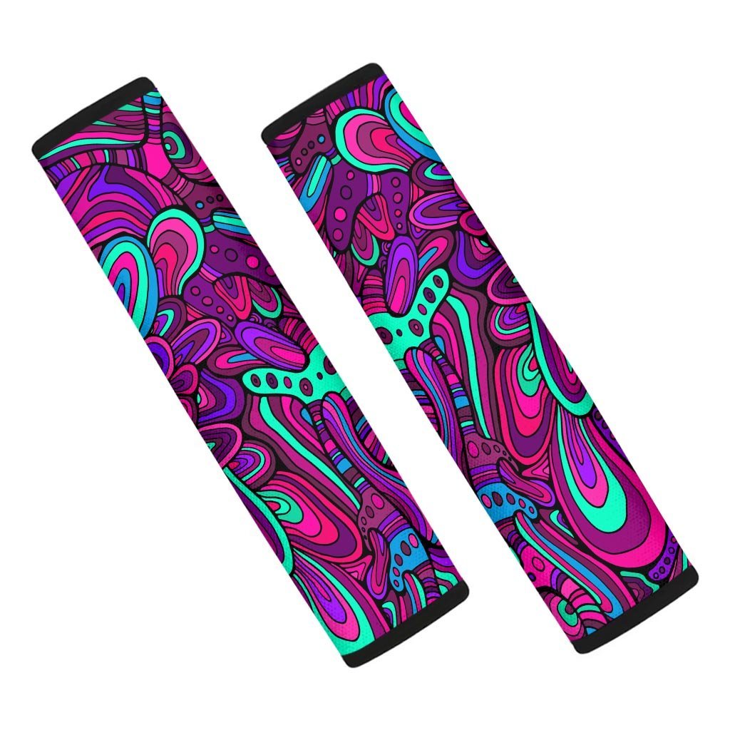 Psychedelic Trippy Doodle Seat Belt Cover-grizzshop