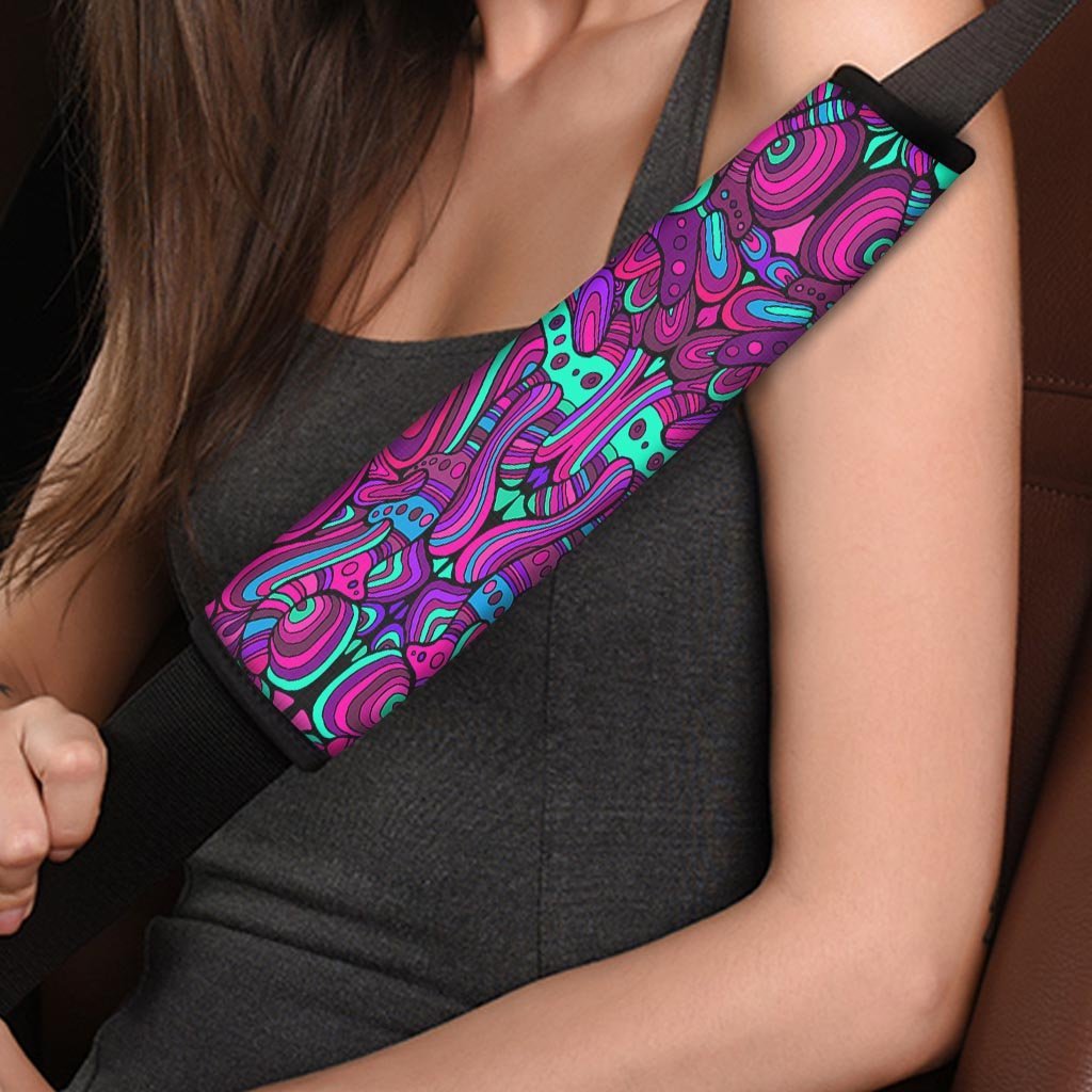 Psychedelic Trippy Doodle Seat Belt Cover-grizzshop