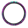 Psychedelic Trippy Doodle Steering Wheel Cover-grizzshop