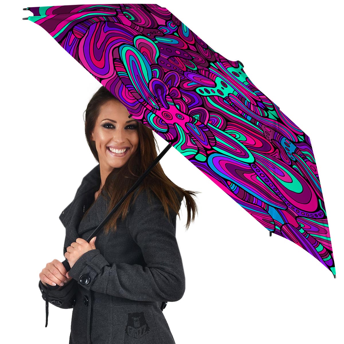 Psychedelic Trippy Doodle Umbrella-grizzshop