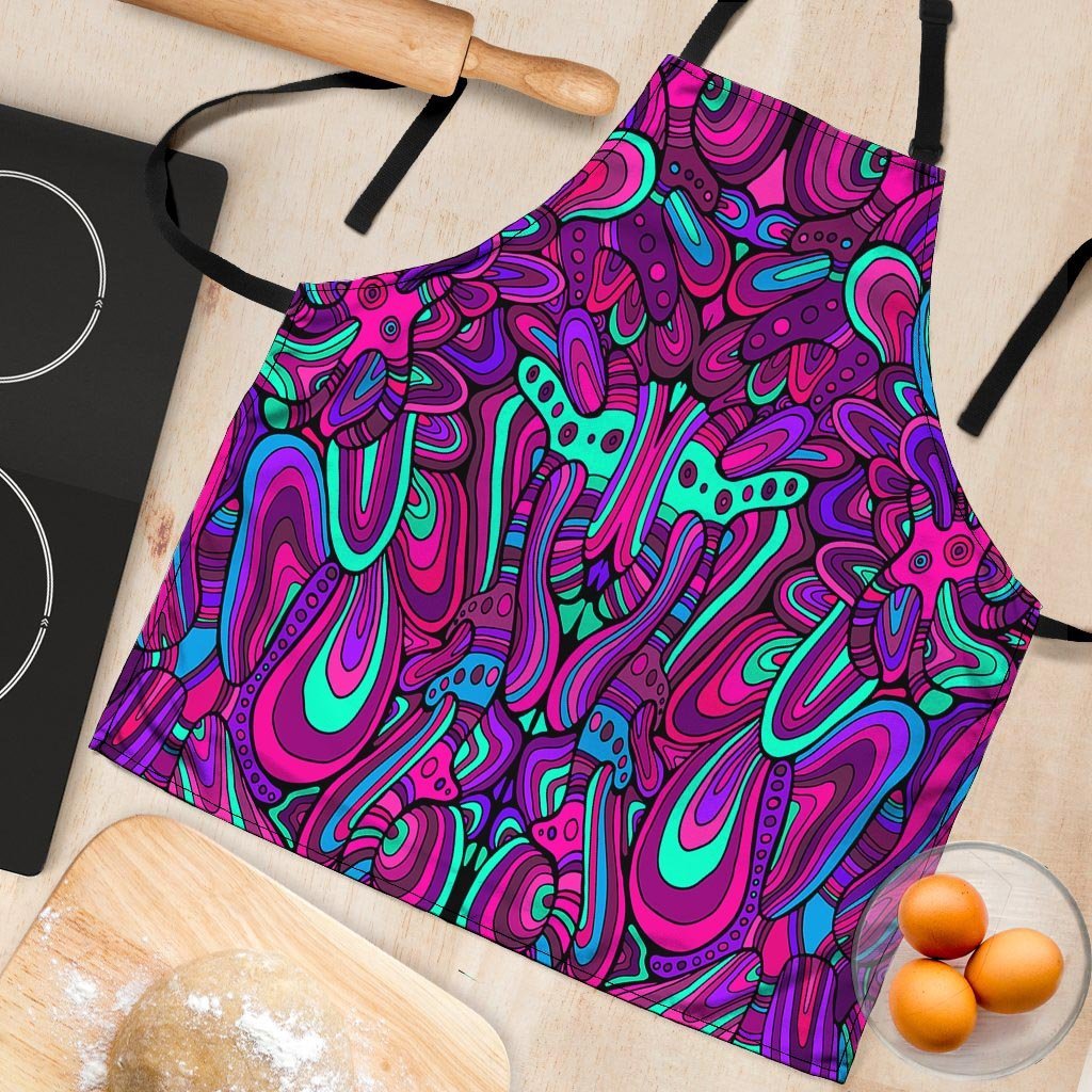 Psychedelic Trippy Doodle Women's Apron-grizzshop