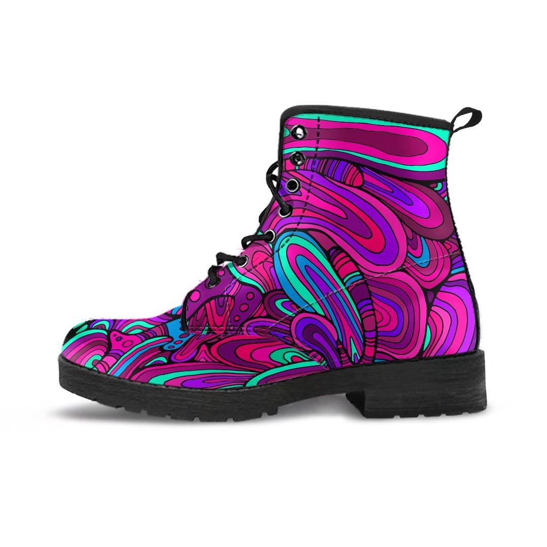 Psychedelic Trippy Doodle Women's Boots-grizzshop