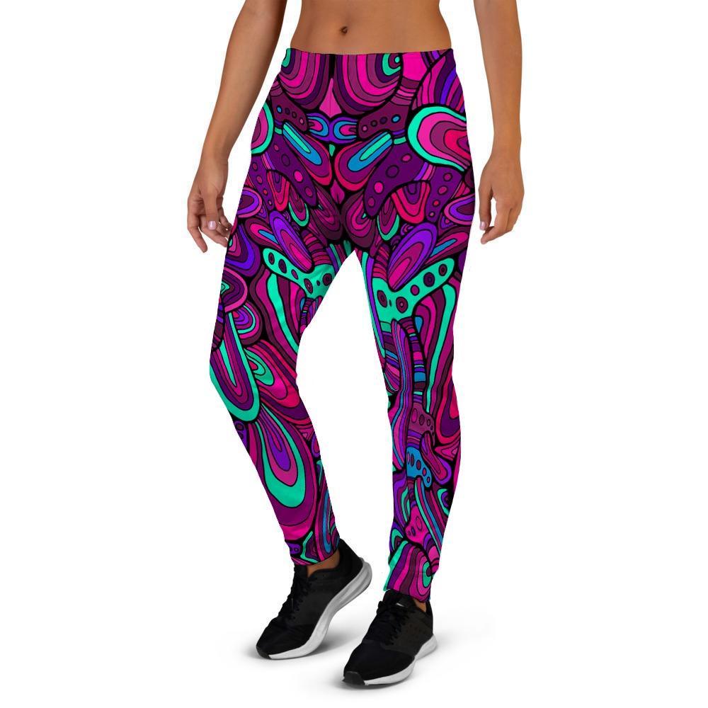 Psychedelic Trippy Doodle Women's Joggers-grizzshop