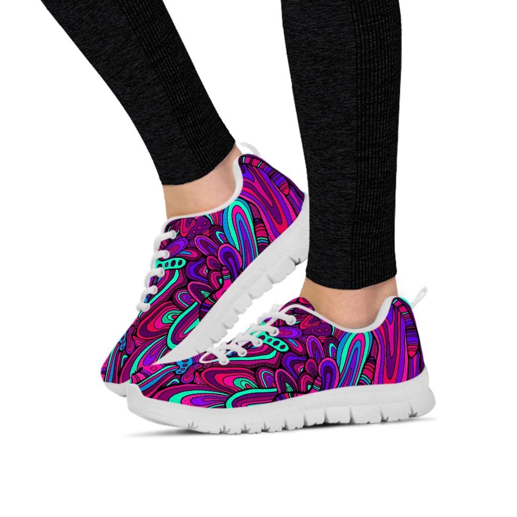 Psychedelic Trippy Doodle Women's Sneakers-grizzshop