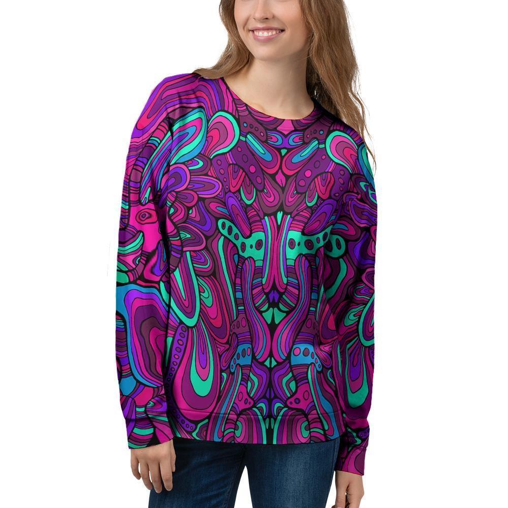 Psychedelic Trippy Doodle Women's Sweatshirt-grizzshop