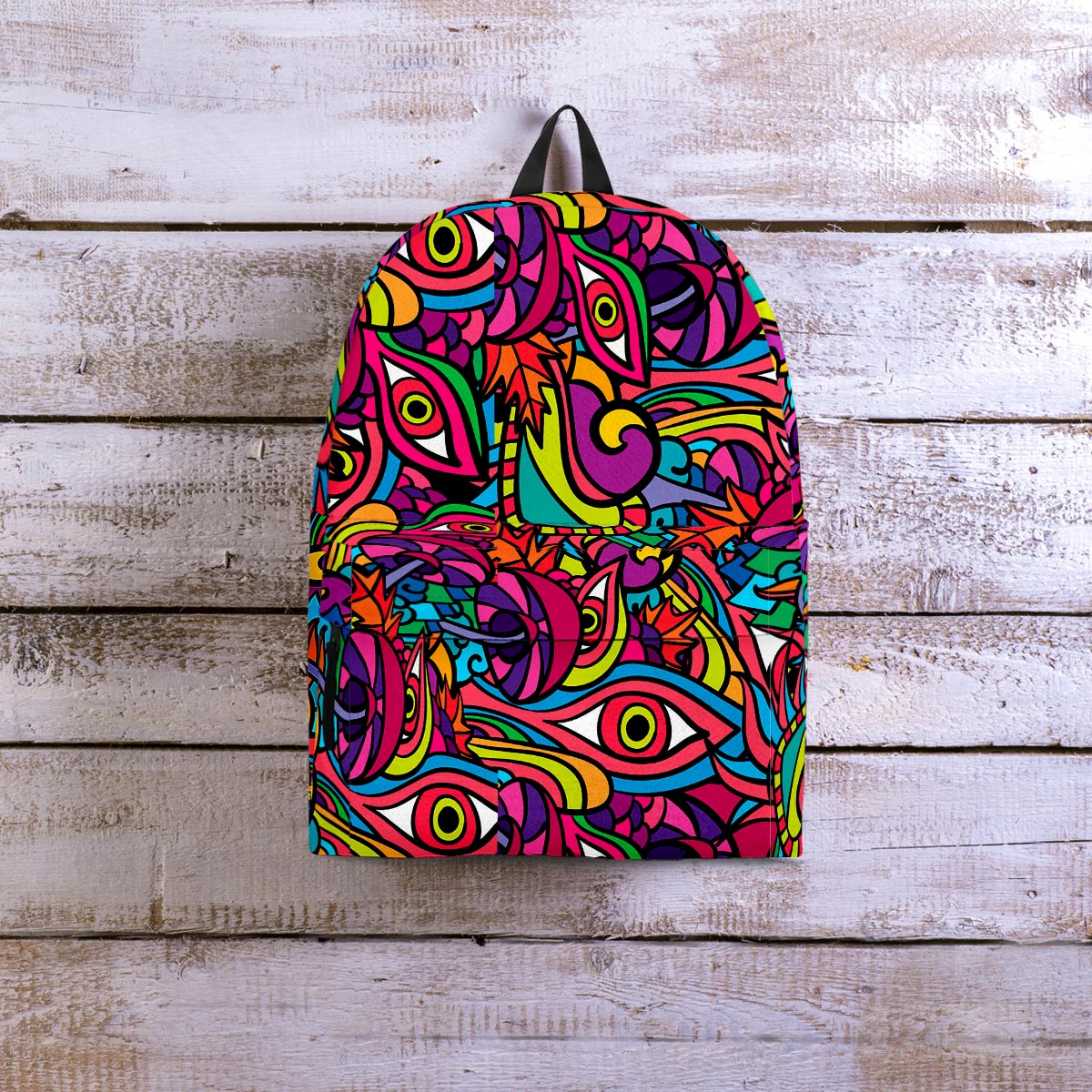 Psychedelic Trippy Eye Backpack-grizzshop