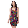 Psychedelic Trippy Eye Bodycon Dress-grizzshop