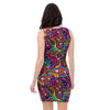 Psychedelic Trippy Eye Bodycon Dress-grizzshop