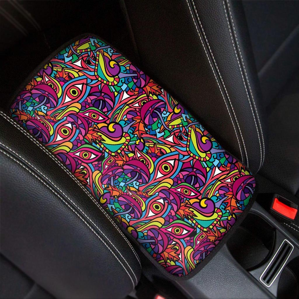 Psychedelic Trippy Eye Car Console Cover-grizzshop