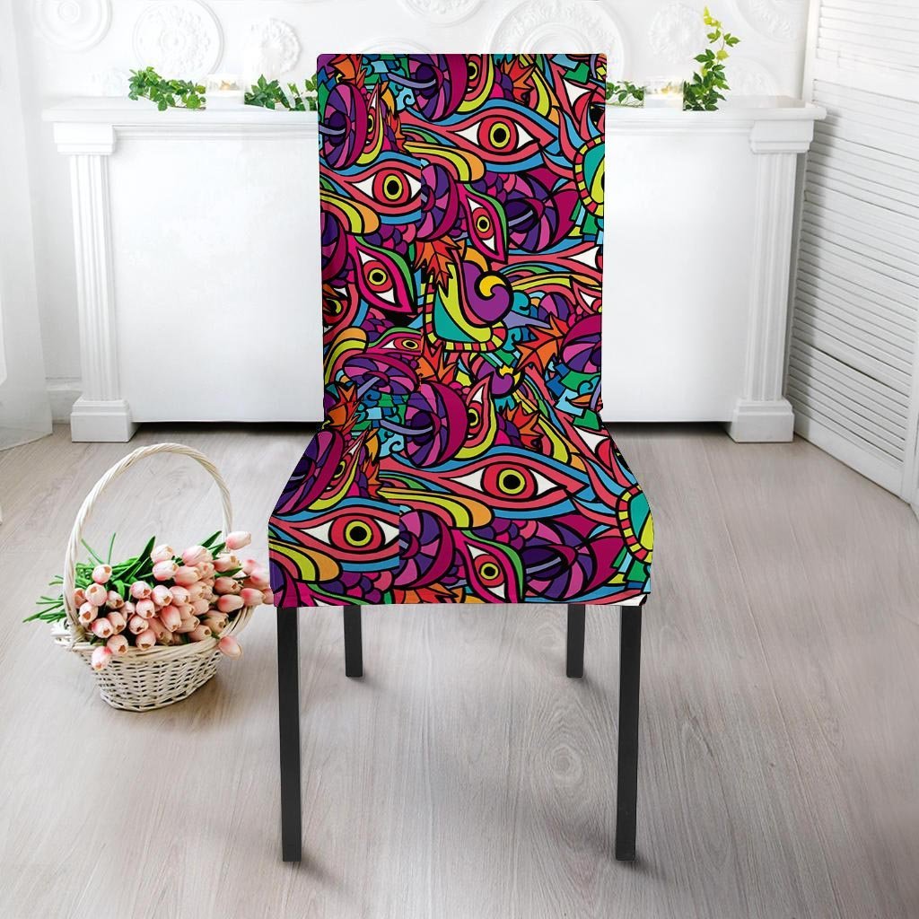 Psychedelic Trippy Eye Chair Cover-grizzshop