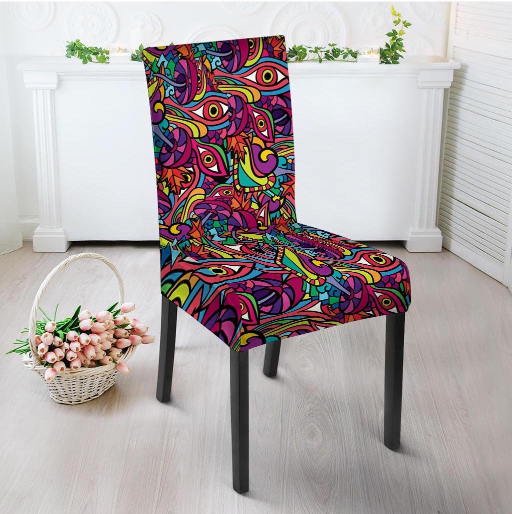 Psychedelic Trippy Eye Chair Cover-grizzshop