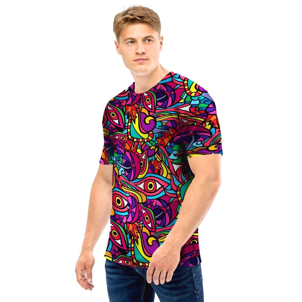 Psychedelic Trippy Eye Men T Shirt-grizzshop