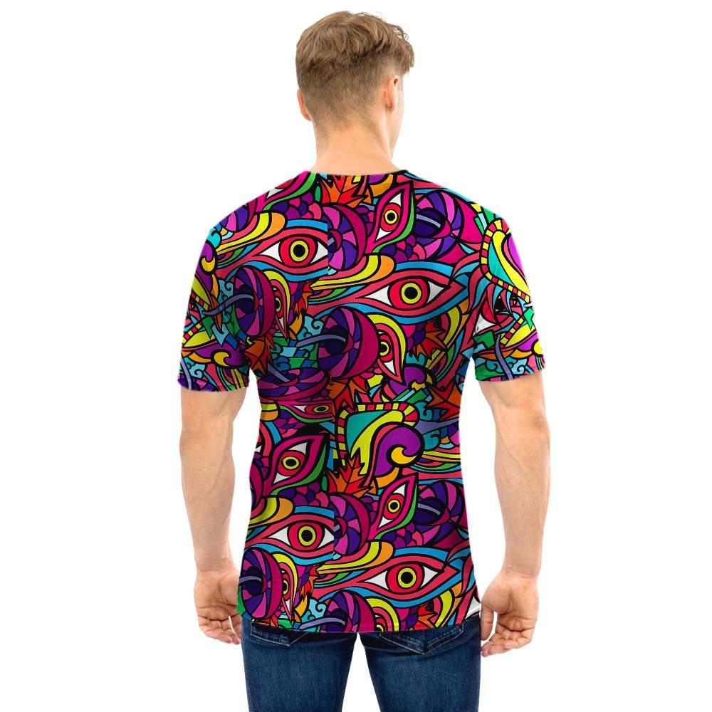 Psychedelic Trippy Eye Men T Shirt-grizzshop