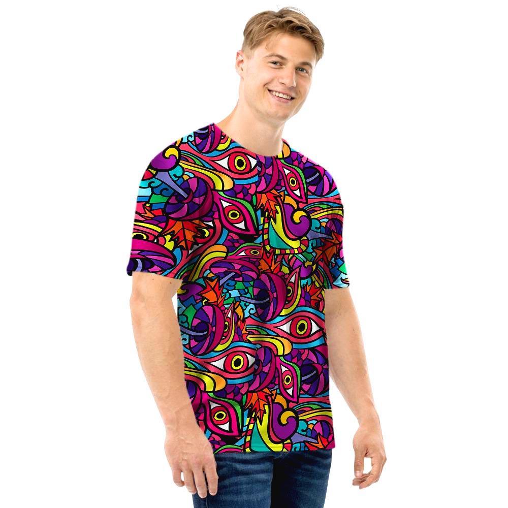 Psychedelic Trippy Eye Men T Shirt-grizzshop