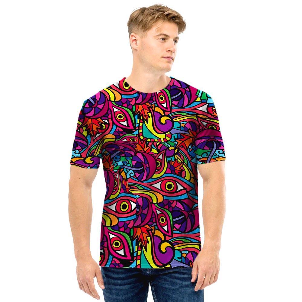 Psychedelic Trippy Eye Men T Shirt-grizzshop