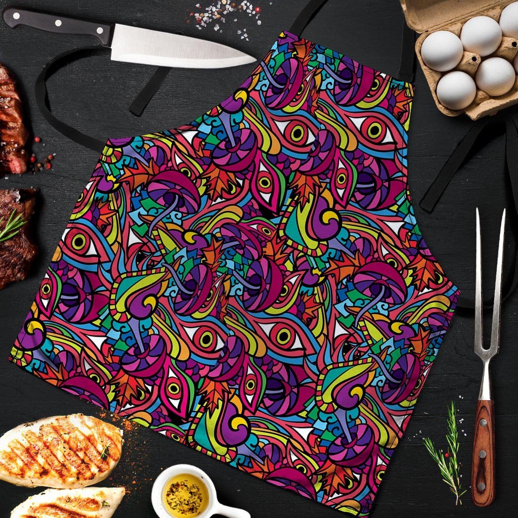 Psychedelic Trippy Eye Men's Apron-grizzshop