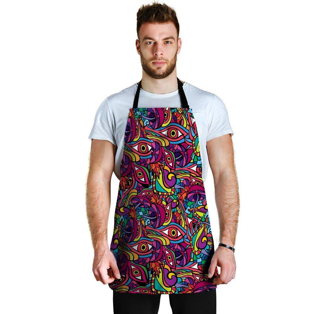 Psychedelic Trippy Eye Men's Apron-grizzshop