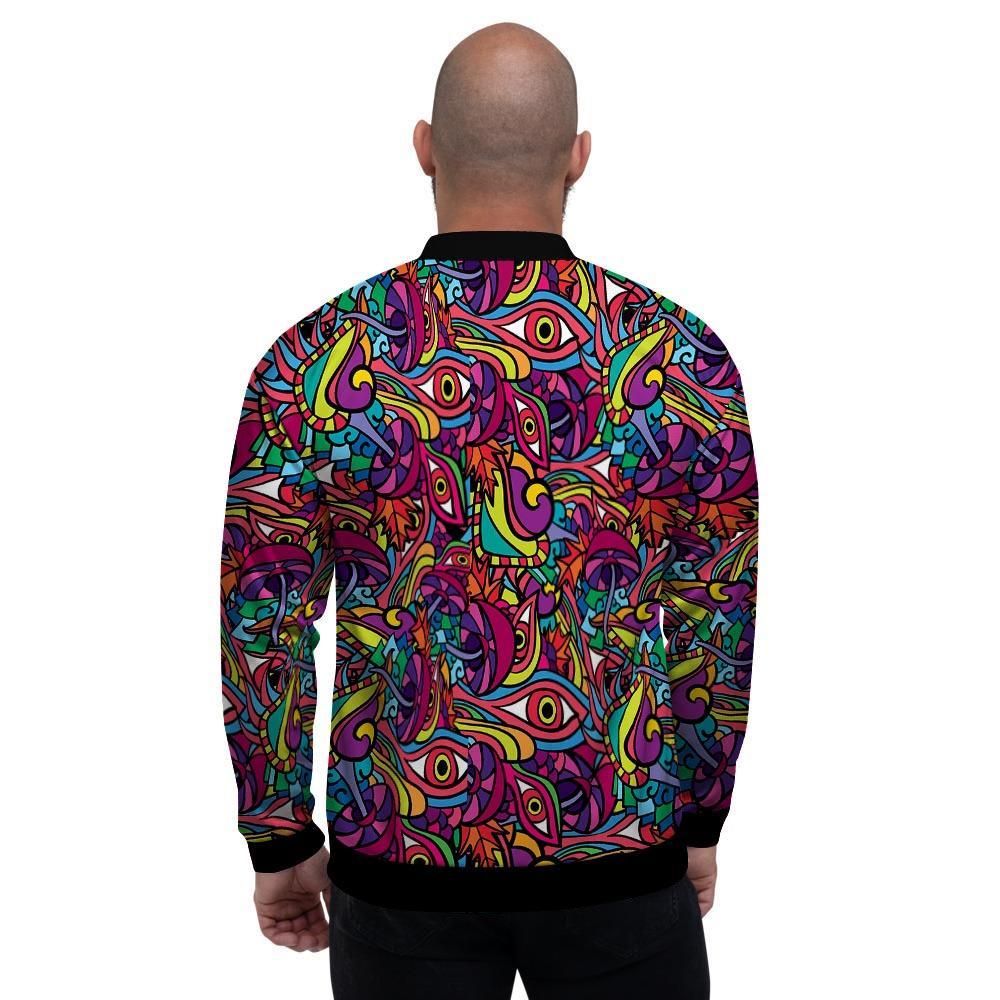 Psychedelic Trippy Eye Men's Bomber Jacket-grizzshop