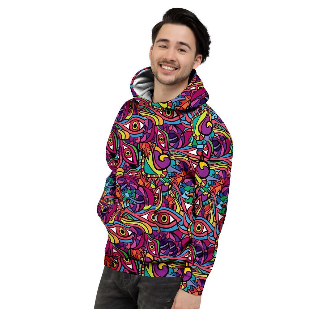 Psychedelic Trippy Eye Men's Hoodie-grizzshop