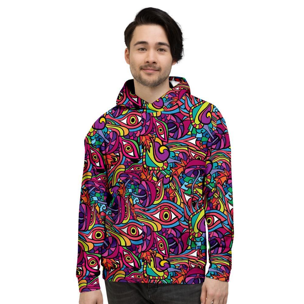 Psychedelic Trippy Eye Men's Hoodie-grizzshop