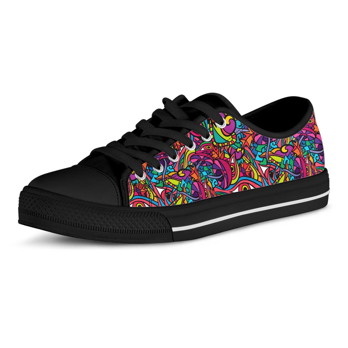 Psychedelic Trippy Eye Men's Low Top Shoes-grizzshop