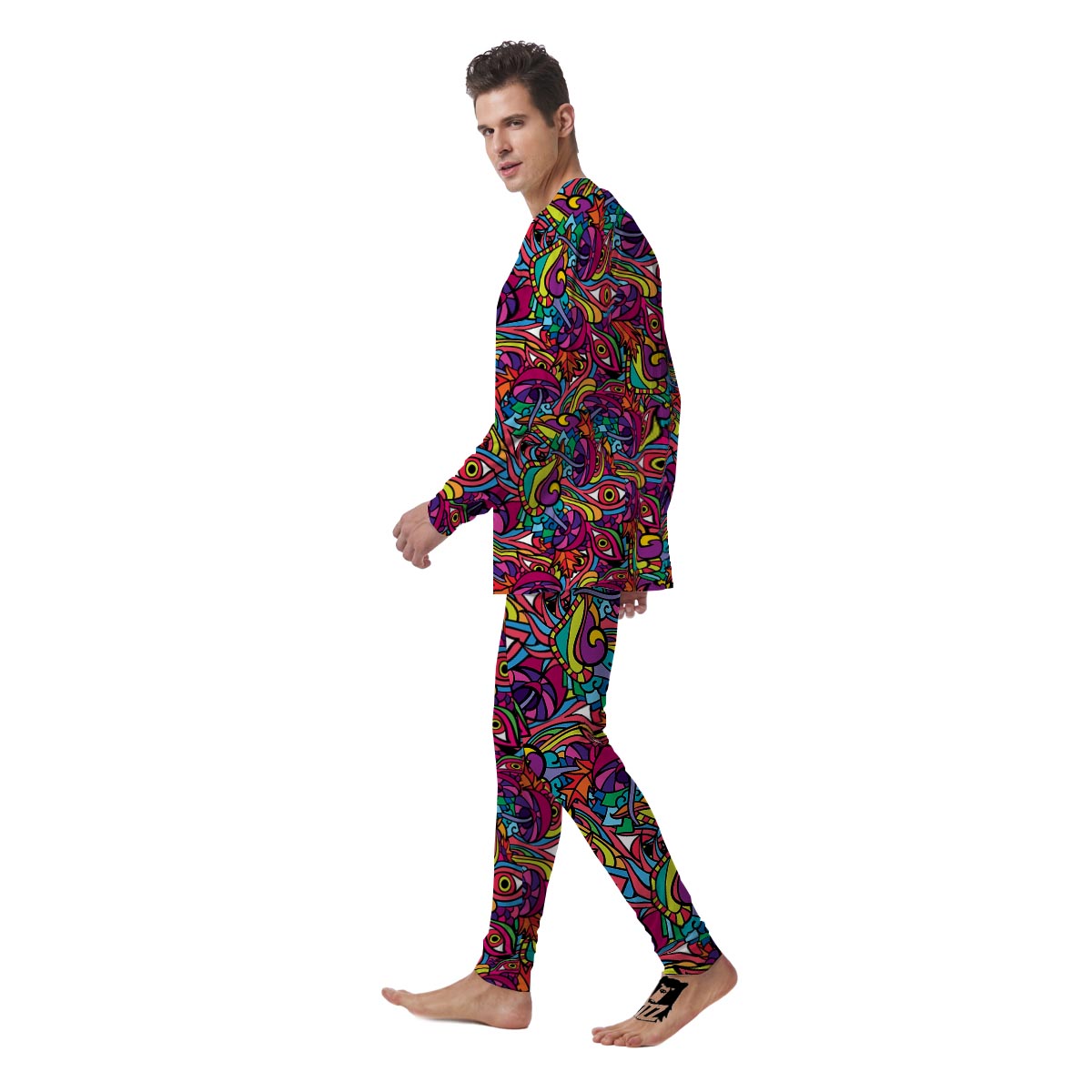 Psychedelic Trippy Eye Men's Pajamas-grizzshop