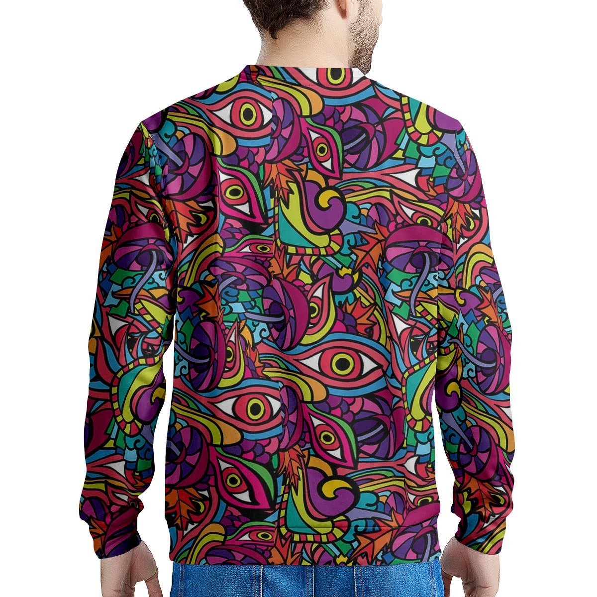 Psychedelic Trippy Eye Men's Sweatshirt-grizzshop