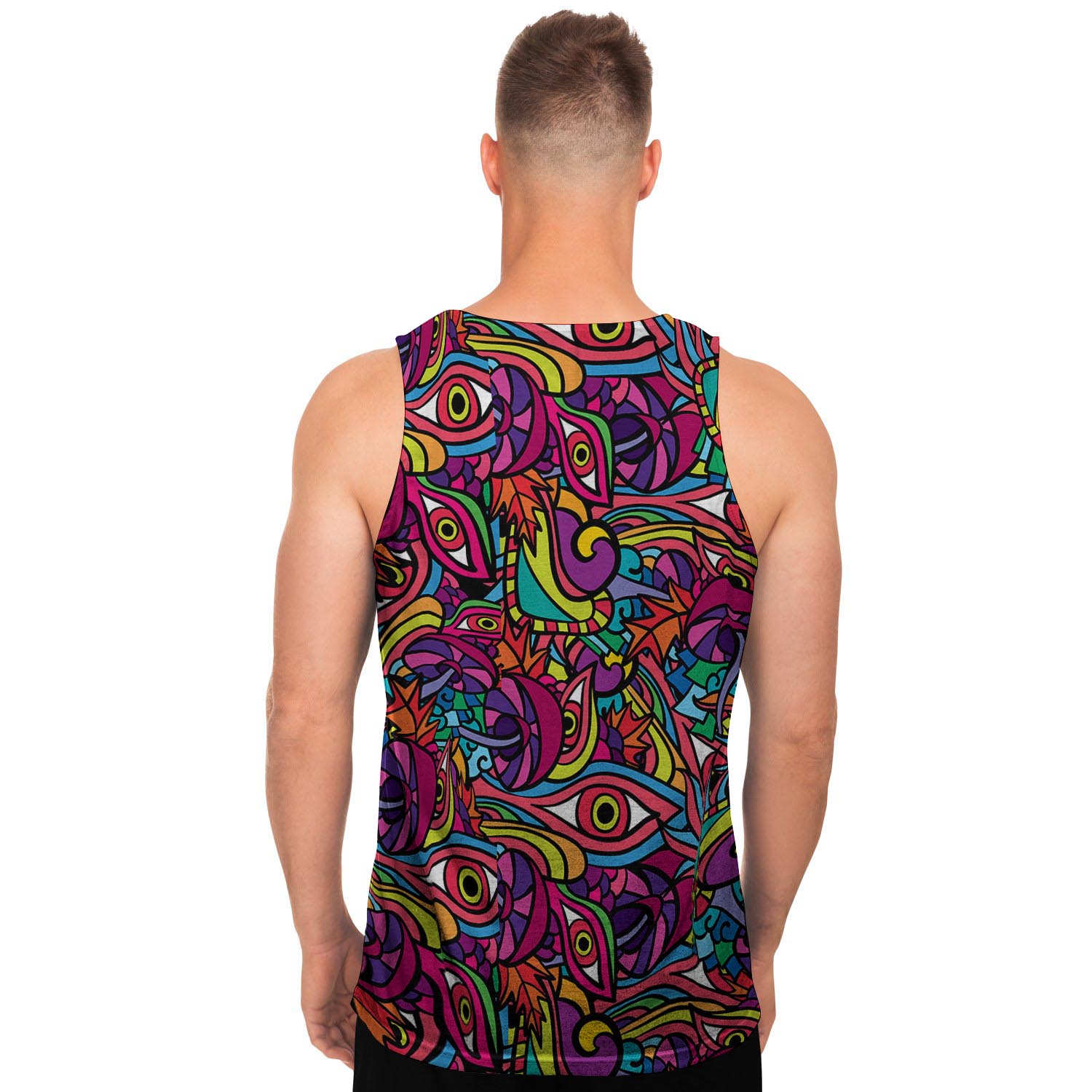 Psychedelic Trippy Eye Men's Tank Tops-grizzshop