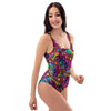 Psychedelic Trippy Eye One Piece Swimsuite-grizzshop