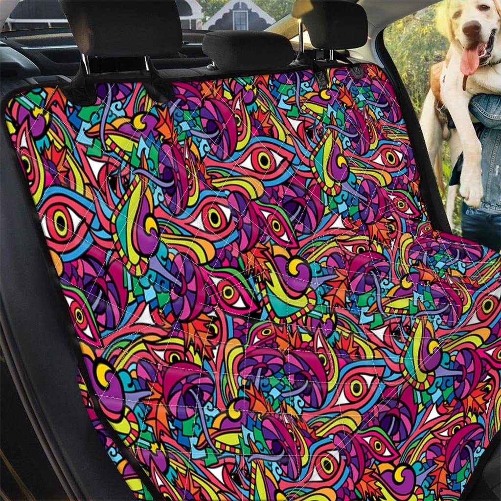 Psychedelic Trippy Eye Pet Car Seat Cover-grizzshop