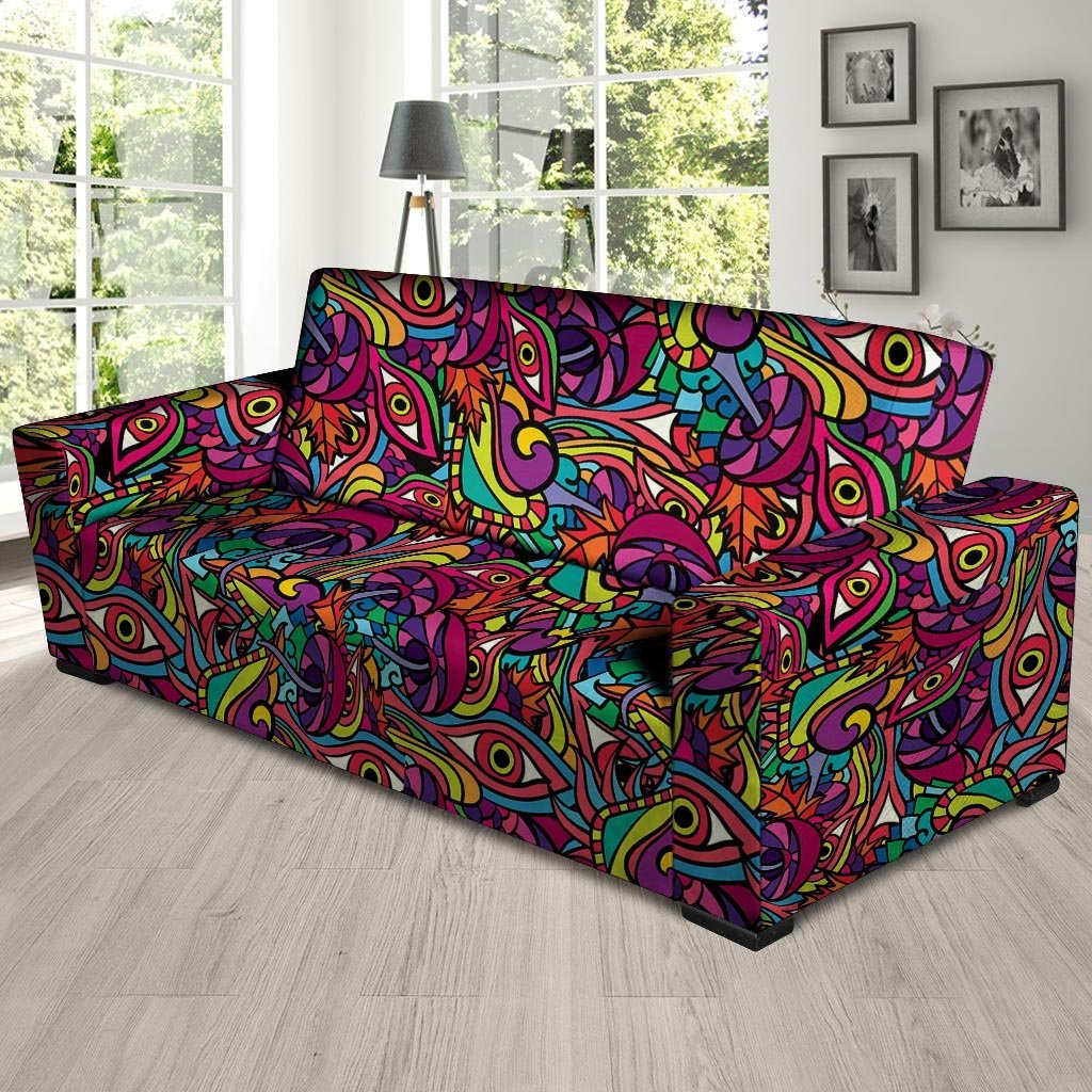 Psychedelic Trippy Eye Sofa Cover-grizzshop