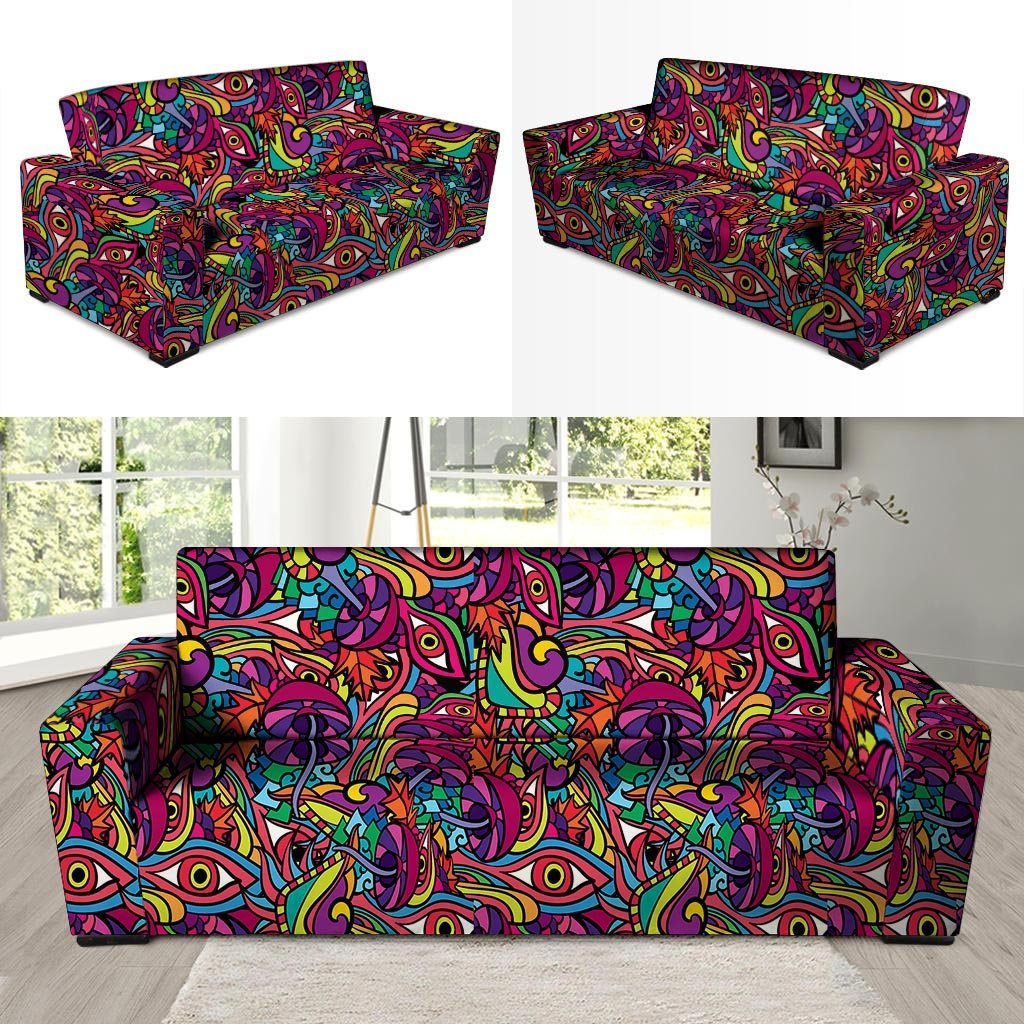 Psychedelic Trippy Eye Sofa Cover-grizzshop