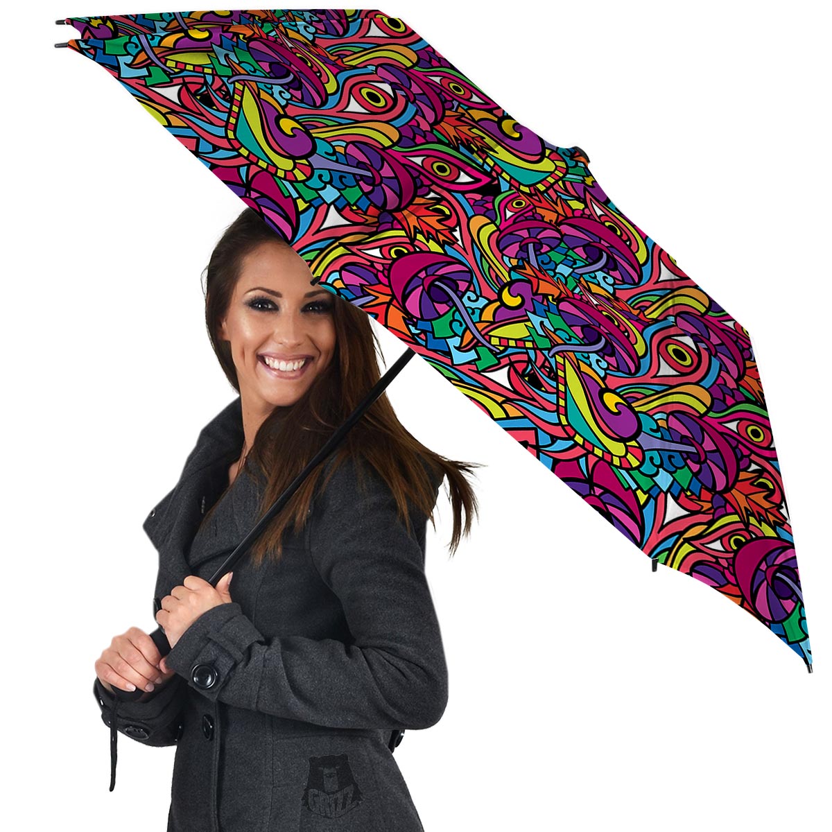 Psychedelic Trippy Eye Umbrella-grizzshop