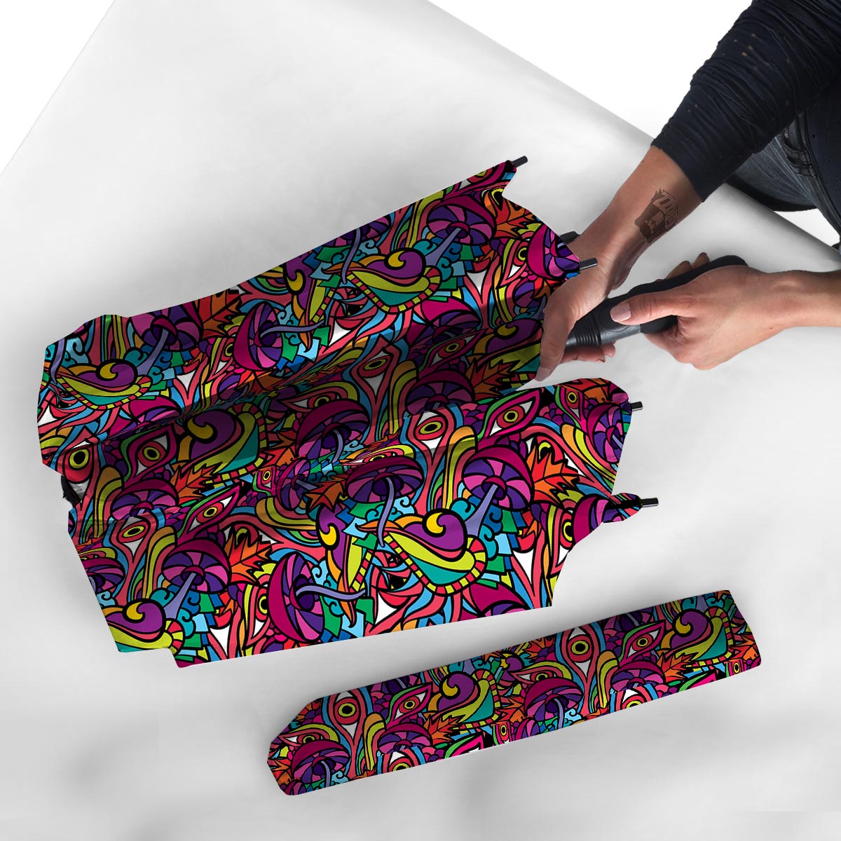 Psychedelic Trippy Eye Umbrella-grizzshop