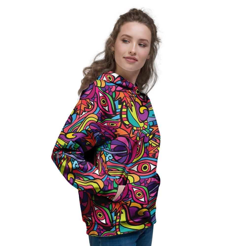 Psychedelic Trippy Eye Women's Hoodie-grizzshop