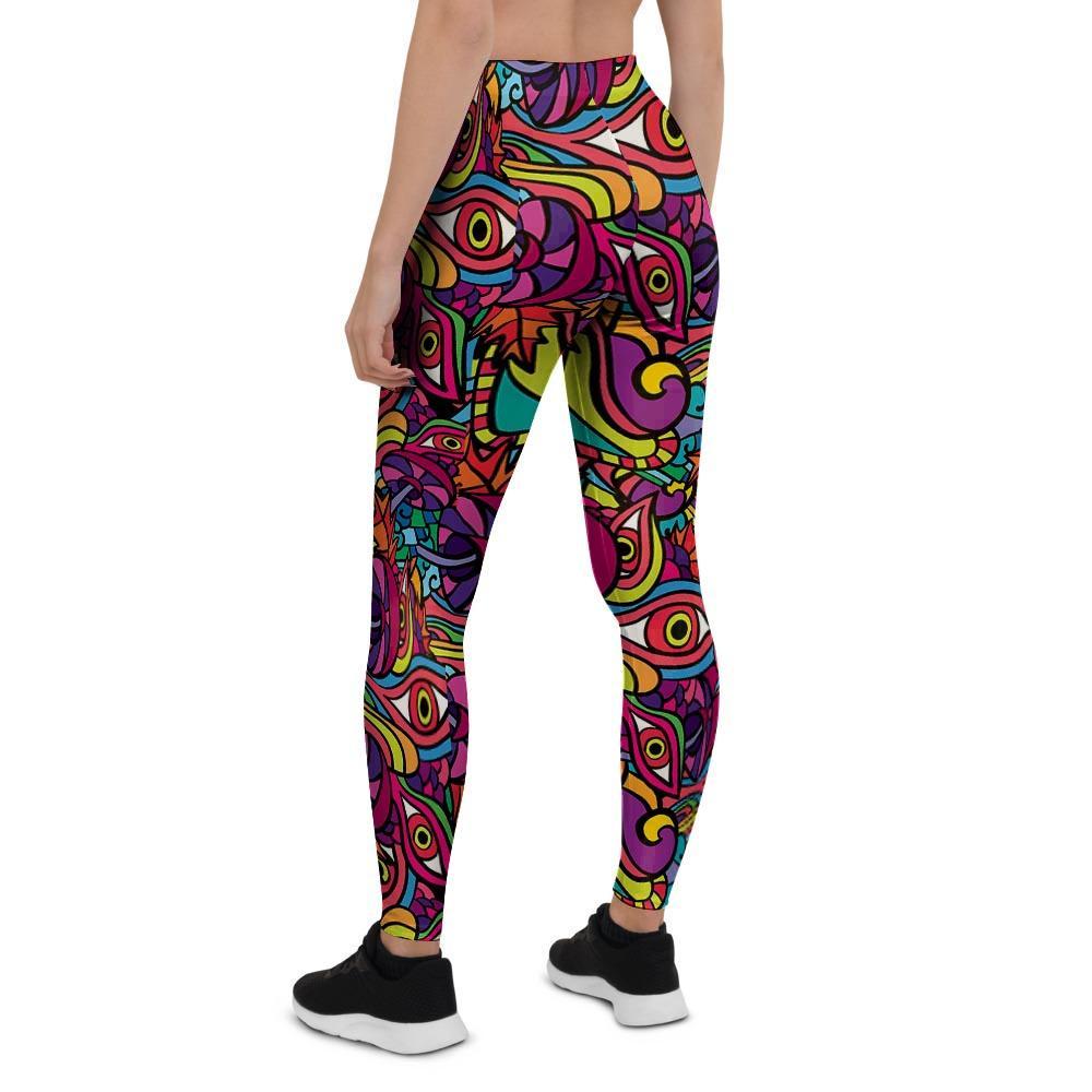 Psychedelic Trippy Eye Women's Leggings-grizzshop